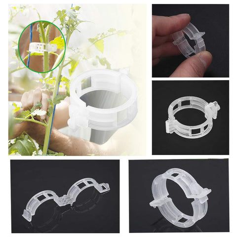 OJYUDD-white-garden-clips ideal for cucumber and pepper trellises.