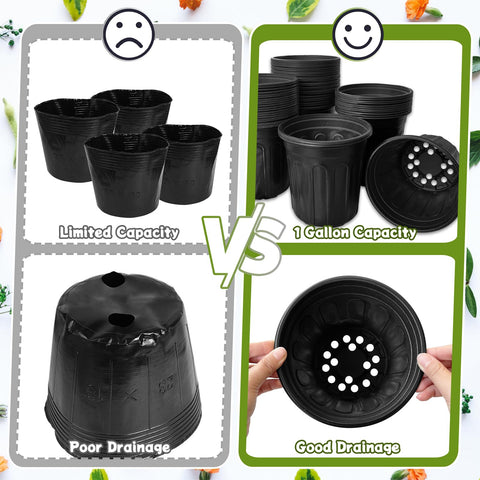 OJYUDD wide-opening seedling pots for easy transplanting