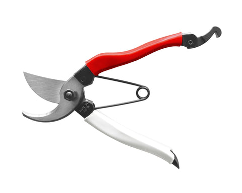 Okatsune 103 bypass pruner blade close-up showing high-grade steel for clean cuts
