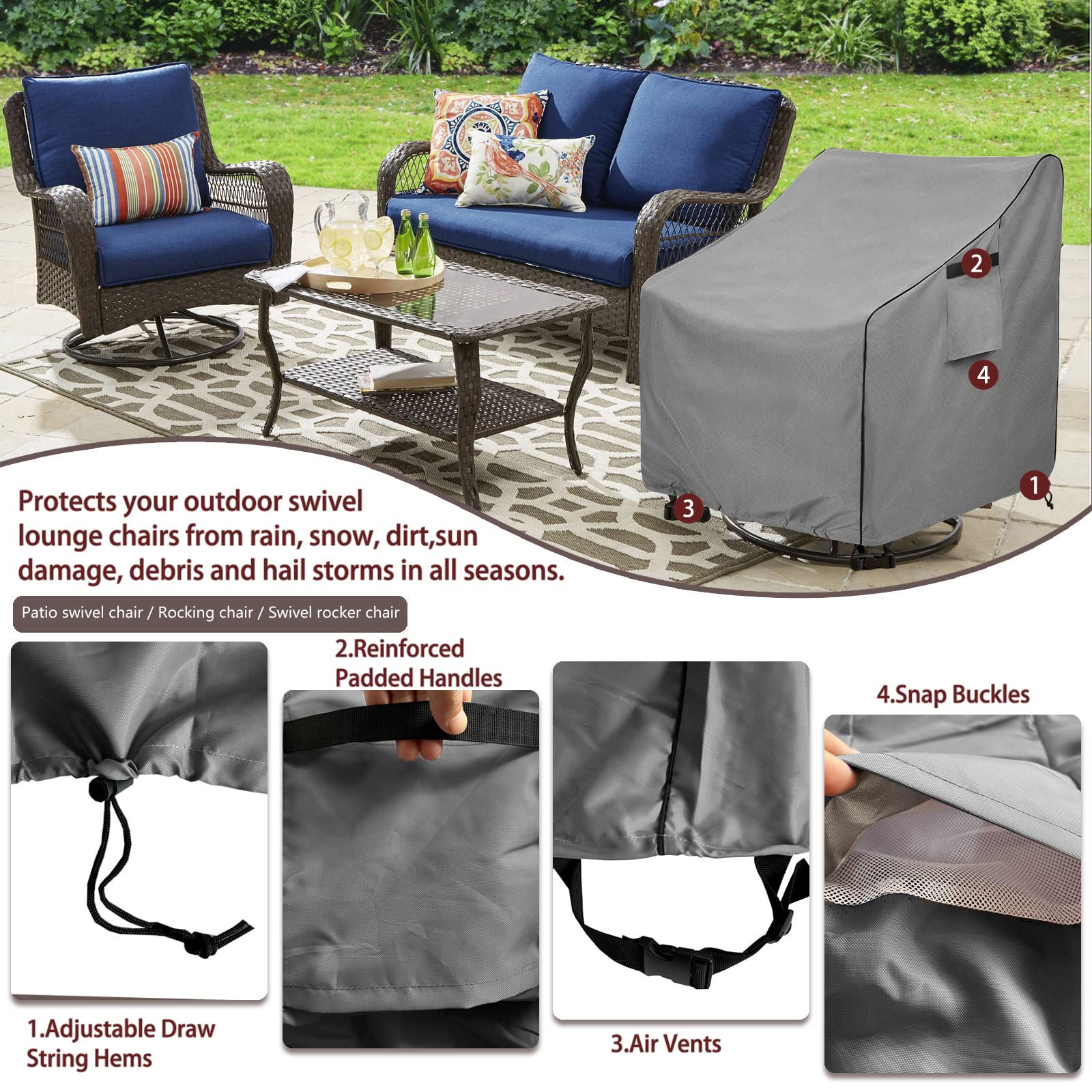 Okcool wind vent design helps reduce condensation on cushions.