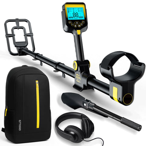 OKESAM metal detector outdoor setup for treasure hunts with user-friendly search modes.