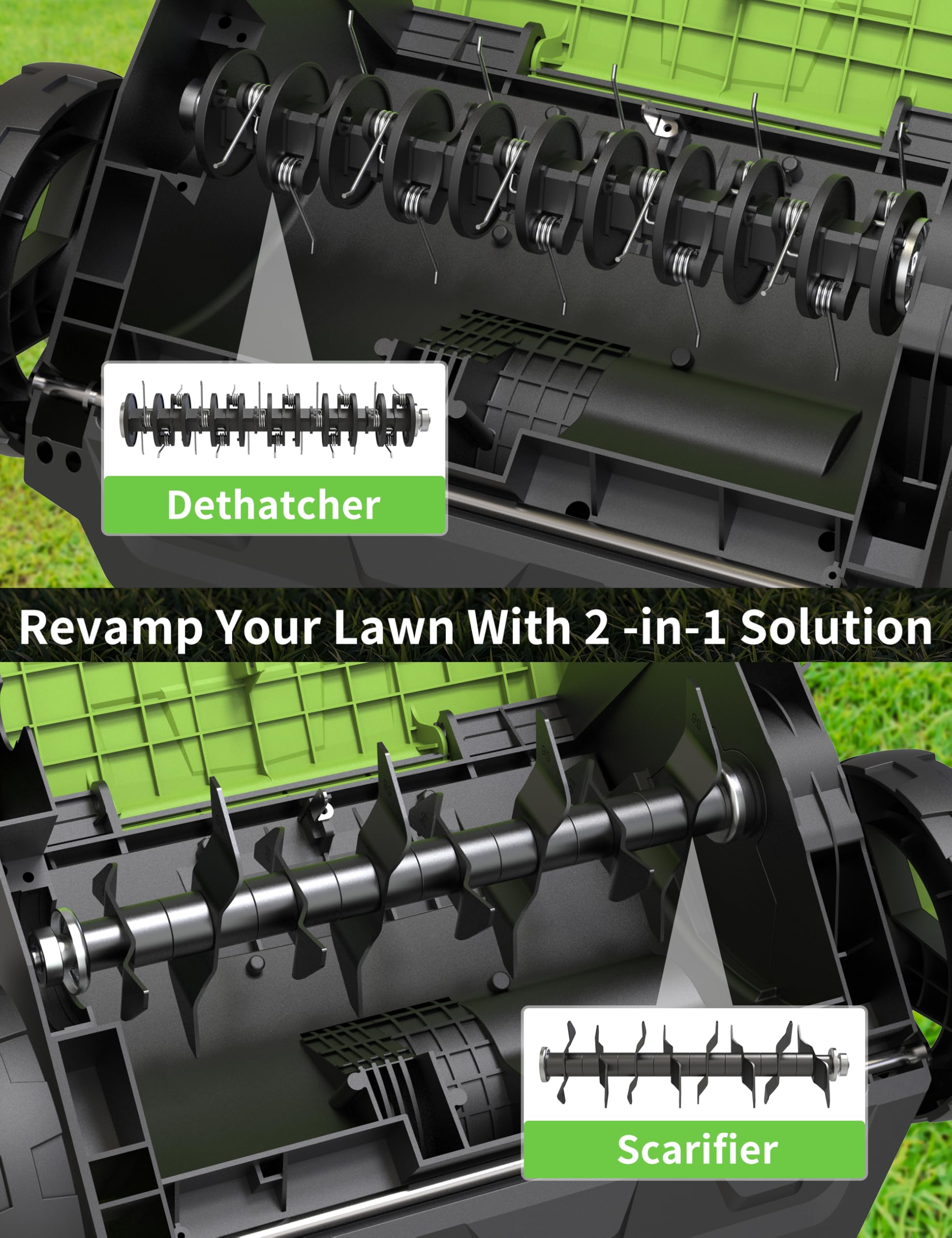 OKKMAX 13-inch working width demonstrates efficient coverage for medium lawns