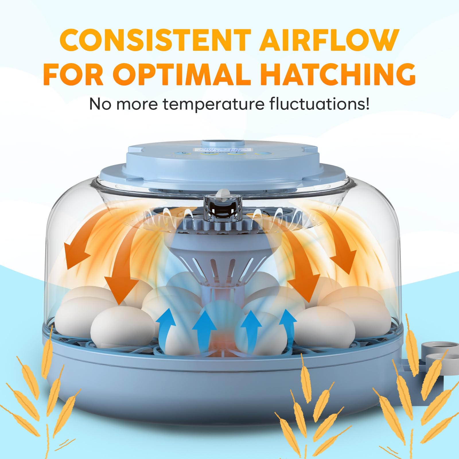 OKKÖBI incubator with a temperature alarm for drift alerts