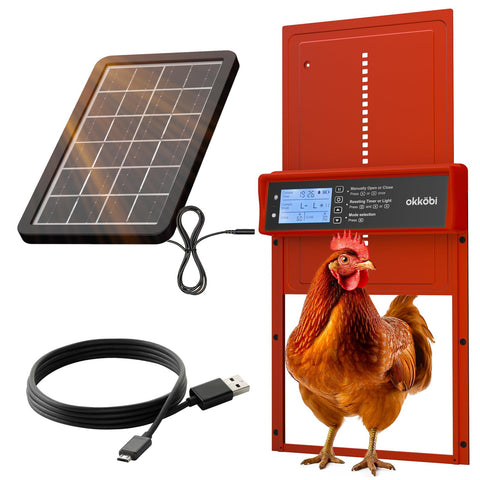 OKKÖBI Automatic Door solar panel powering operation for off-grid convenience