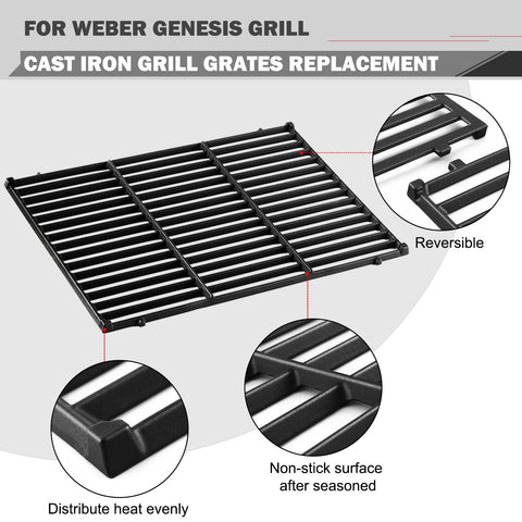Oklagarden Genesis Grates 2-pack provides quick replacement for grilling.