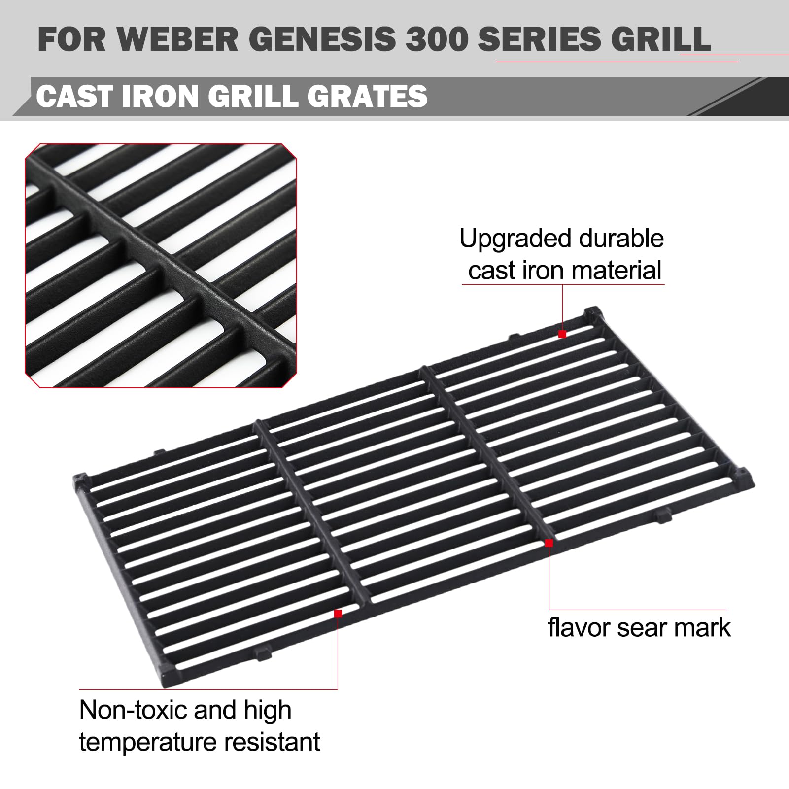 Oklagarden Genesis Grates easy-clean surface aids after-grill cleanup.