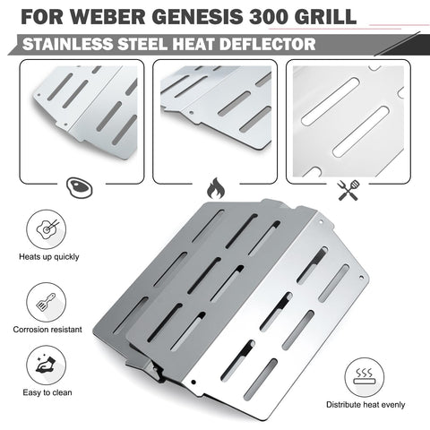 Oklagarden Genesis heat deflector pairs for durable, long-lasting grill parts.