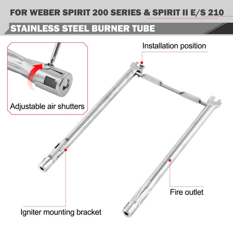 Oklagarden Spirit 200-series parts pack compatible with Weber grills
