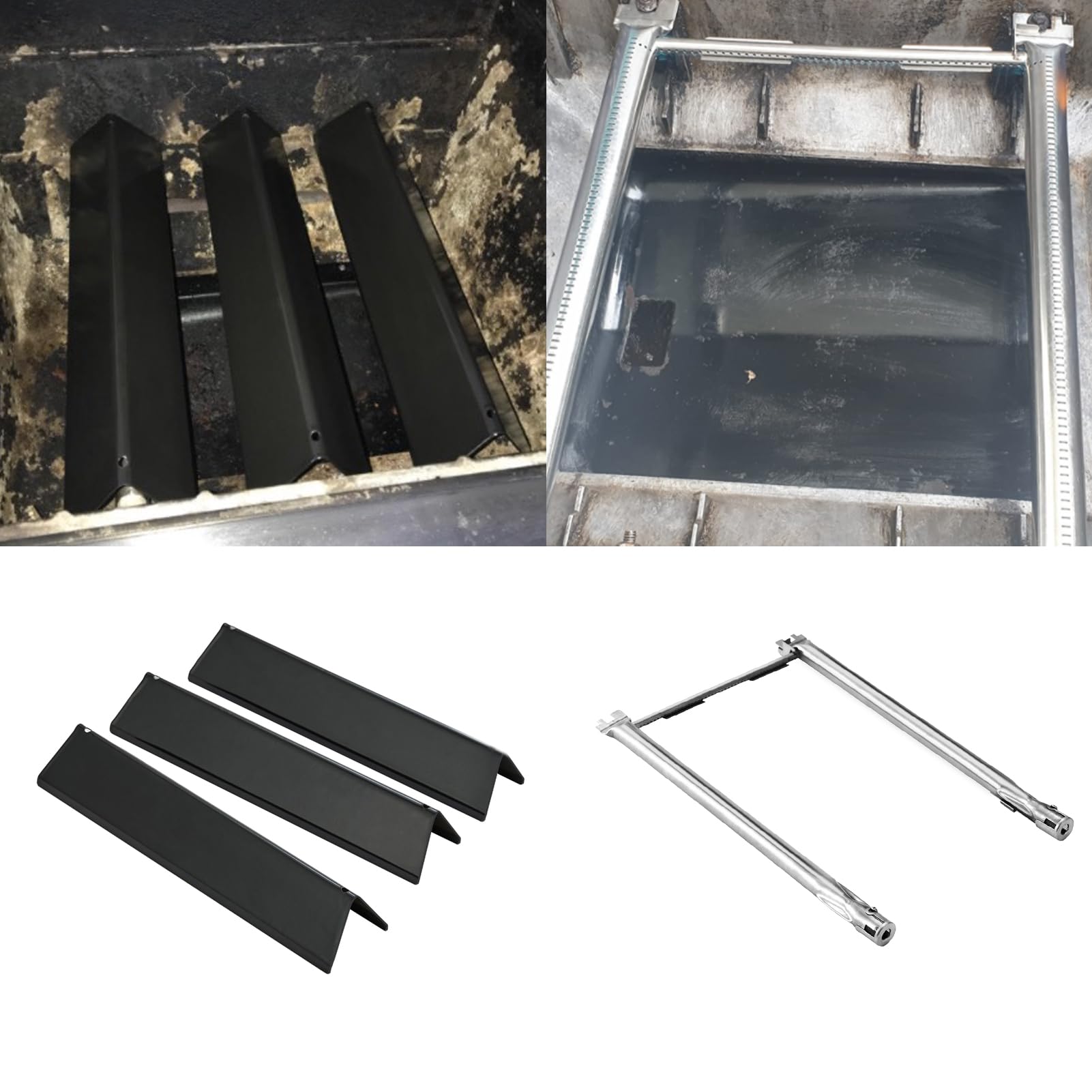 Oklagarden Spirit E210 flavorizer bars installed for efficient cooking and flavor