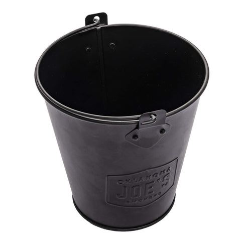 Oklahoma Joe's Drip Bucket in black catches grease and keeps grilling surfaces clean.