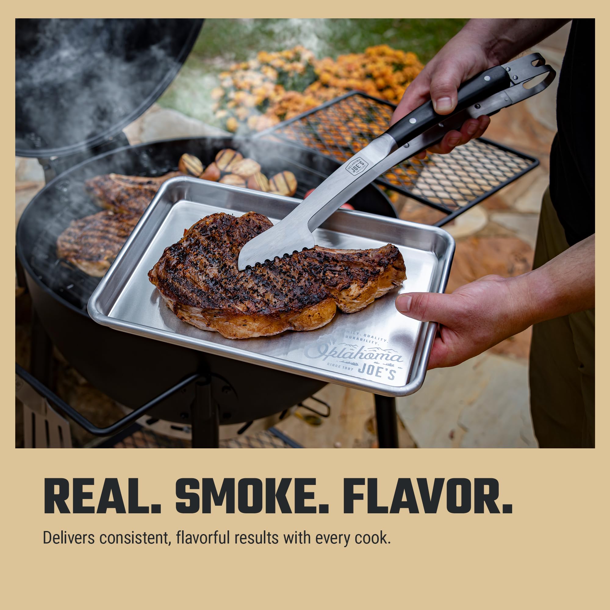 Oklahoma Joe's pecan wood chips made in America for premium wood smoke