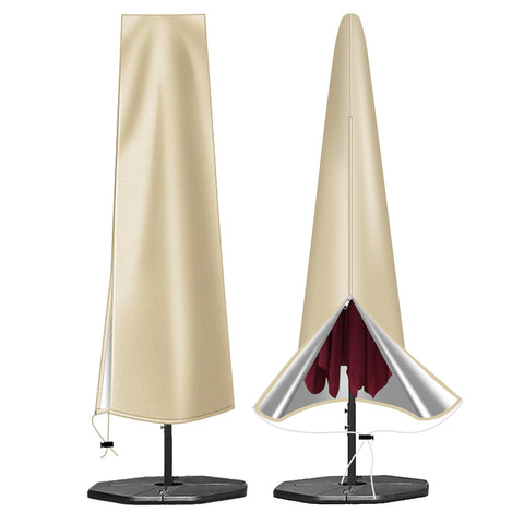 OKPOW umbrella cover 12ft diameter fit protects large umbrellas from sun and rain.