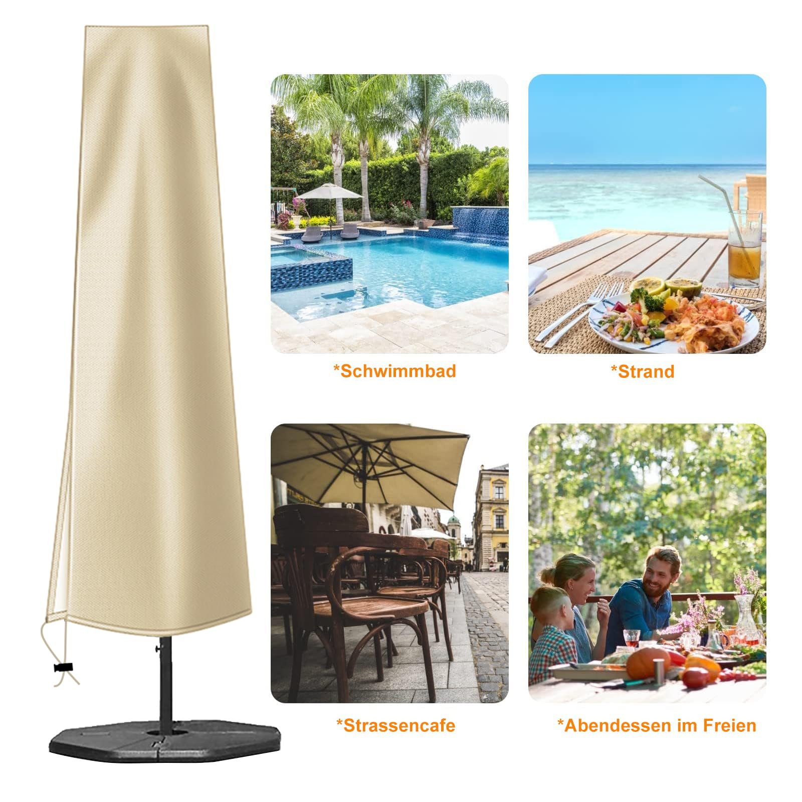 OKPOW umbrella cover easy cleaning and compact storage.