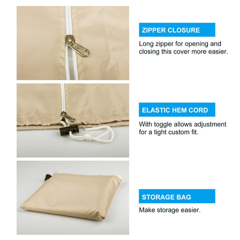 OKPOW umbrella cover UV-resistant fabric helps prevent fading.
