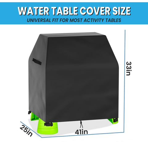 OKPOW water table cover features adjustable drawstring for a snug windproof fit.