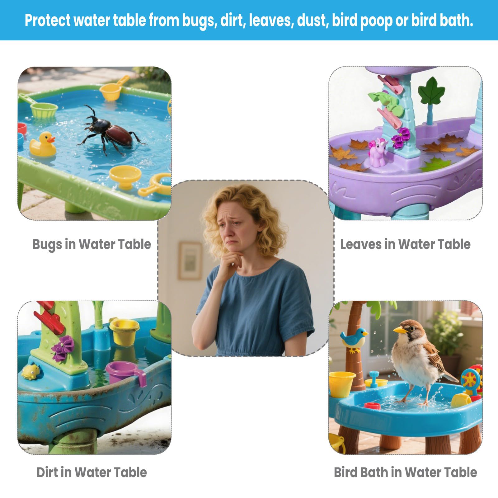 OKPOW compatible with Rain Showers Splash Pond and Step2 tables increases versatility.