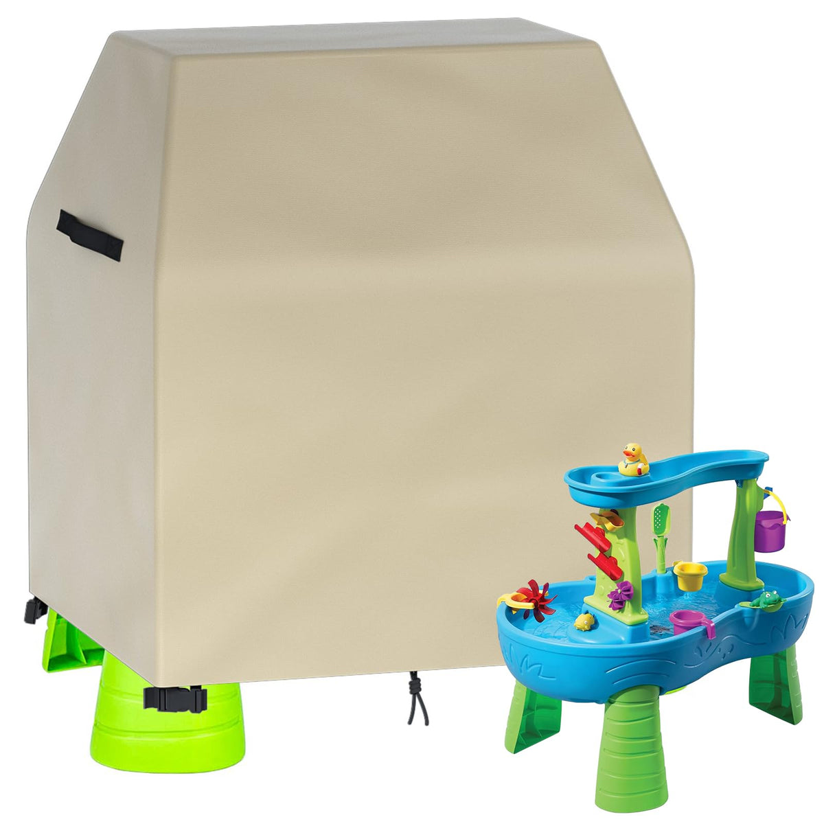 OKPOW water table cover shields kids' play table from dirt and debris.