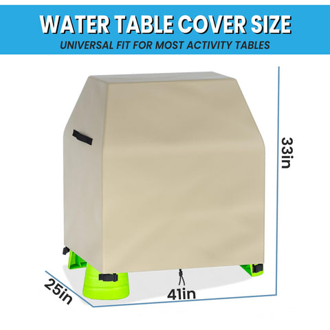 OKPOW cover provides UV protection to outdoor water tables.