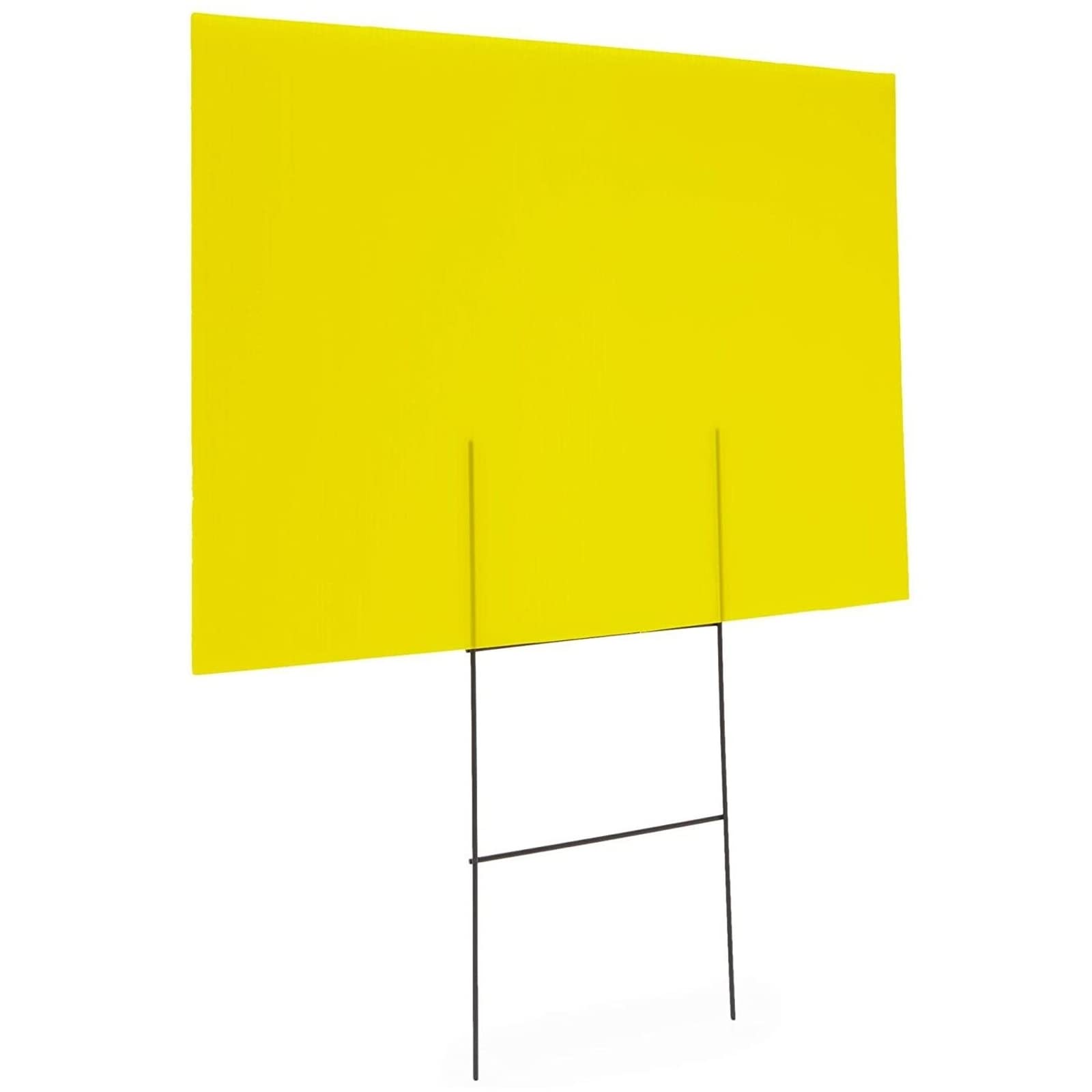 Okuna Outpost weather-resistant yard sign remains legible after rain or sun.