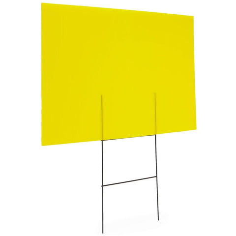 Okuna Outpost weather-resistant yard sign remains legible after rain or sun.