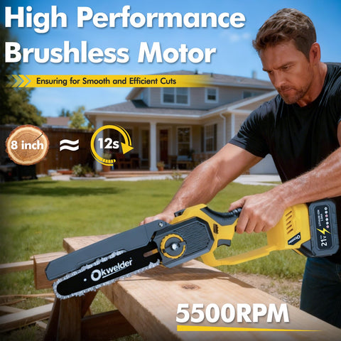 Smart protection safeguards against overheating and dual-trigger prevents accidental starts.