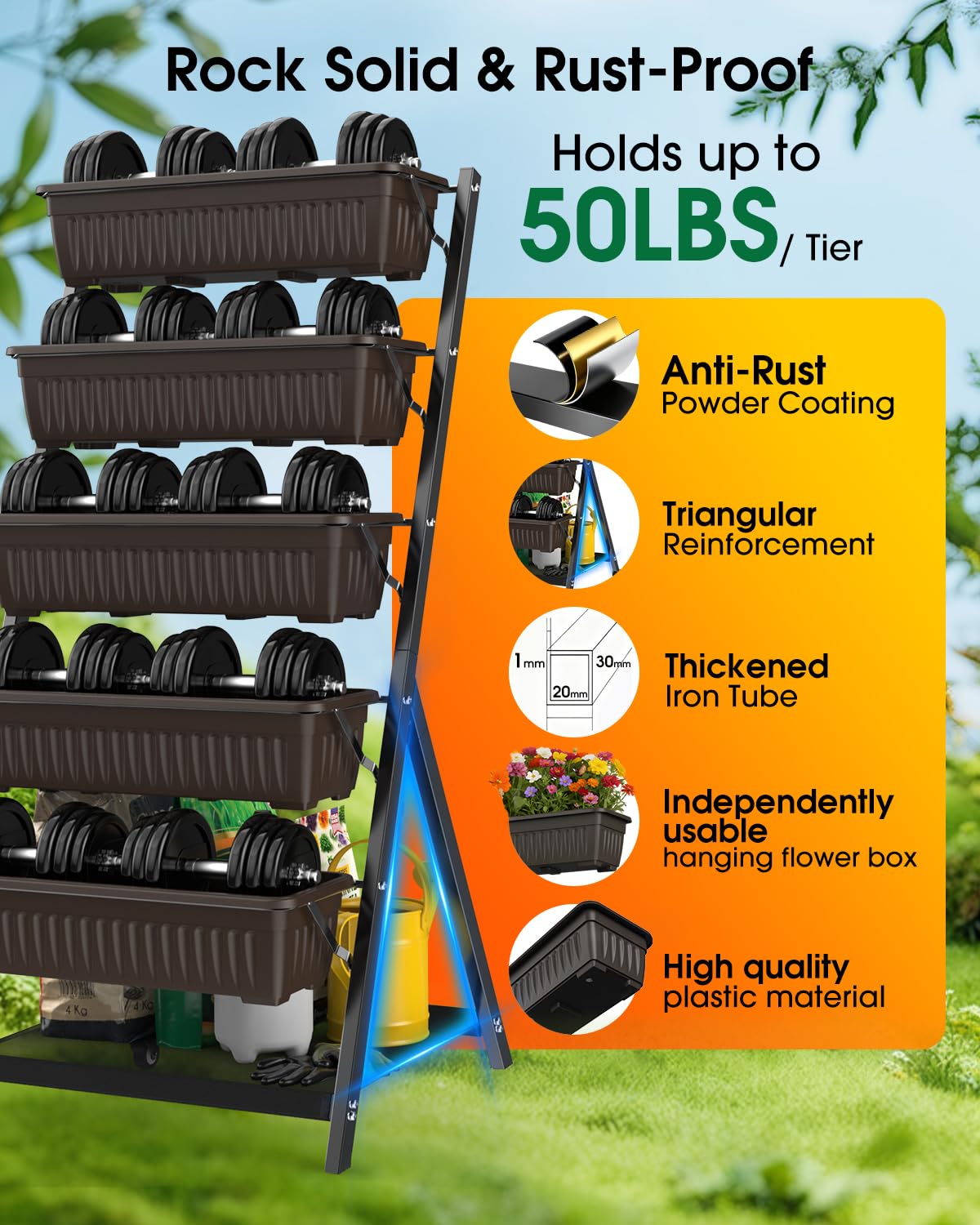 Olaiti food-safe PP material safely supports damp soil during growth