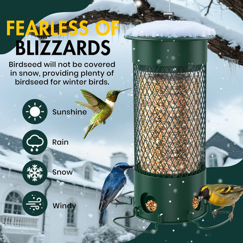 Olaiti green feeder showing compact capacity suitable for gardens.