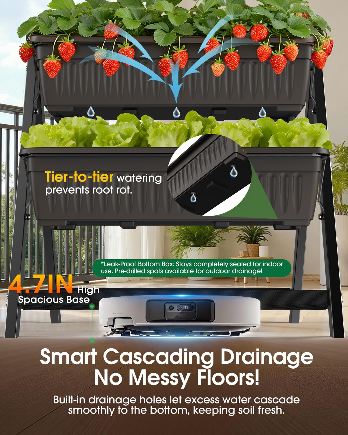 Olaiti rust-resistant steel frame with triangular brackets for durable outdoor use