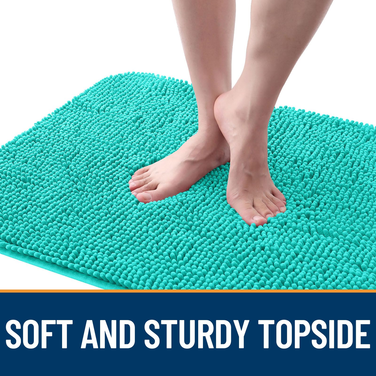 OLANLY anti-slip rubber base prevents shifting on smooth floors.