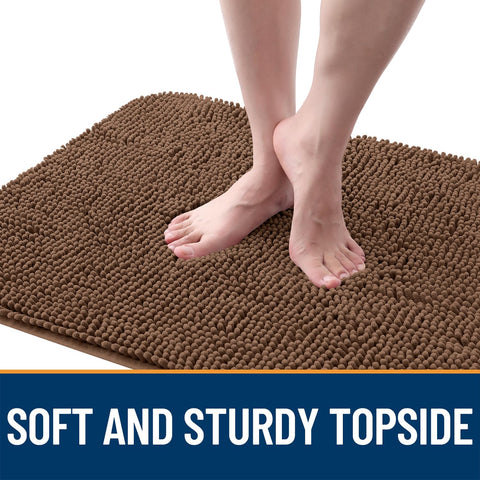OLANLY mat features anti-slip rubber backing to stay in place.