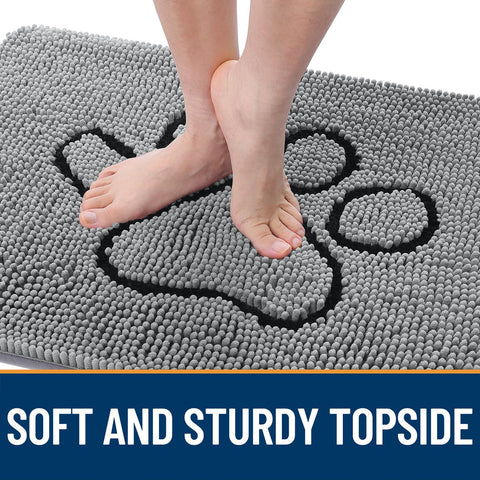 OLANLY anti-slip rubber base prevents mat shifting on smooth floors
