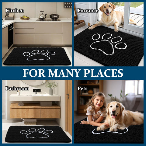 OLANLY black door mat complements modern entryways