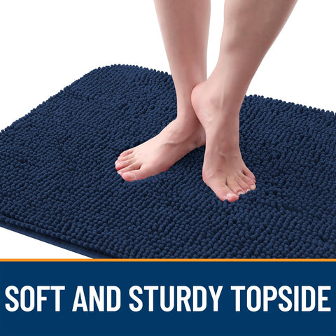 OLANLY chenille soft-pile dog mat offers luxurious feel under paws.