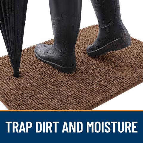 OLANLY chenille close-up highlights luxuriously soft texture and warmth underfoot.
