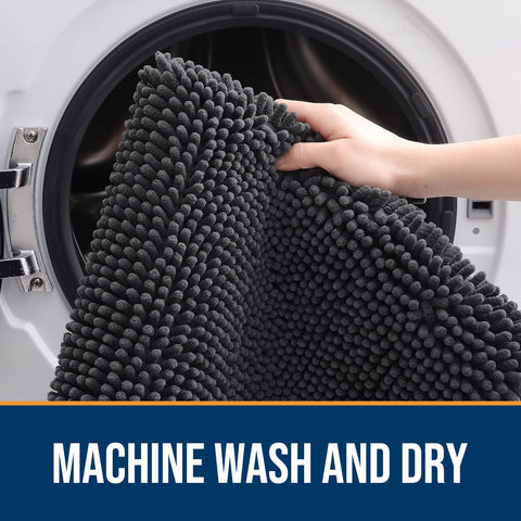 OLANLY quick-dry chenille mat dries fast for daily use.