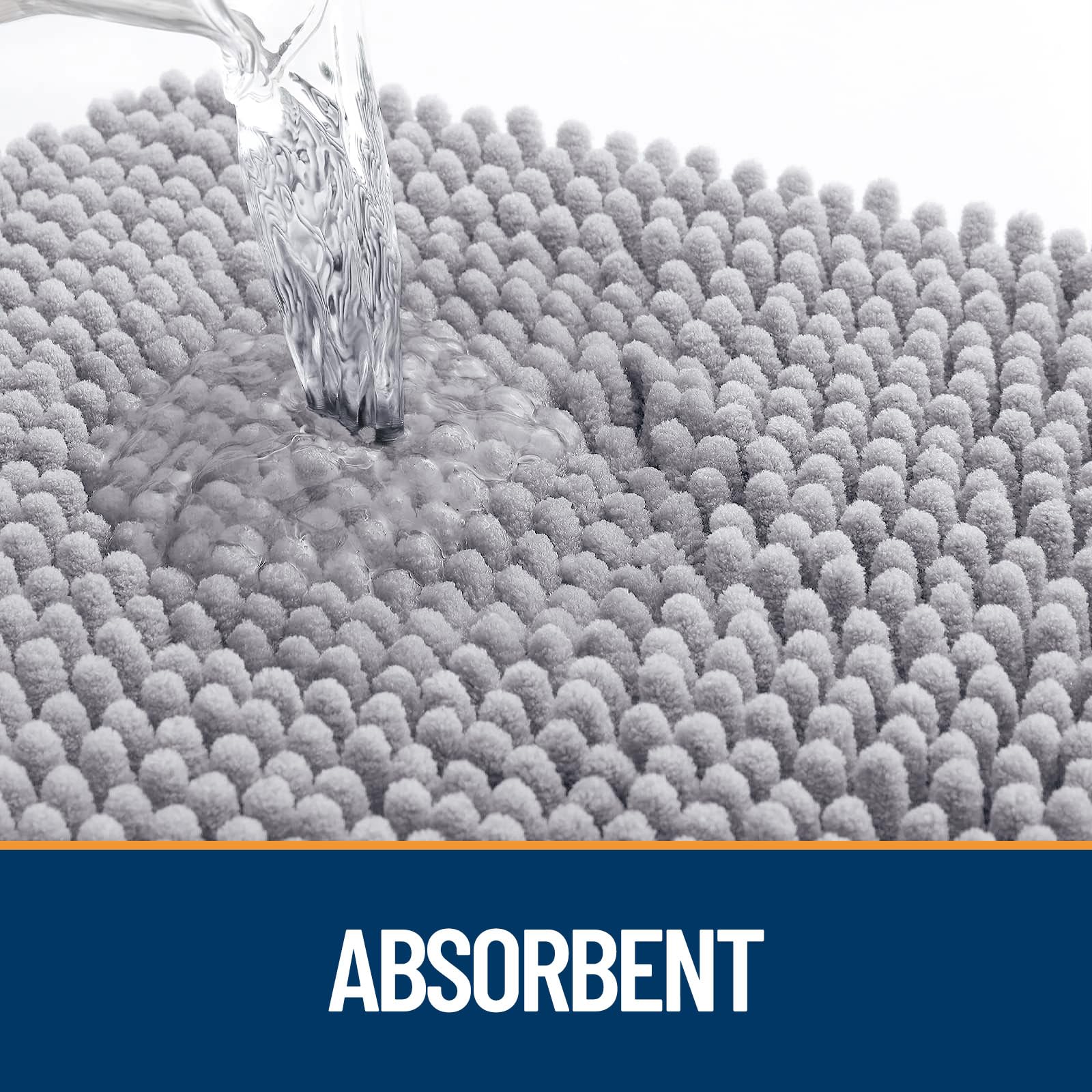 OLANLY mat features anti-slip rubber base to prevent shifting on clean floors.