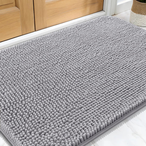 OLANLY dog door mat with chenille texture, soft underfoot for you and your pup.