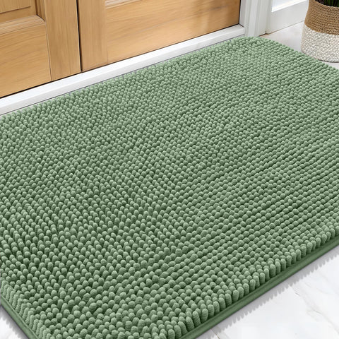 OLANLY dog door mat absorbs moisture and dirt at the doorway.