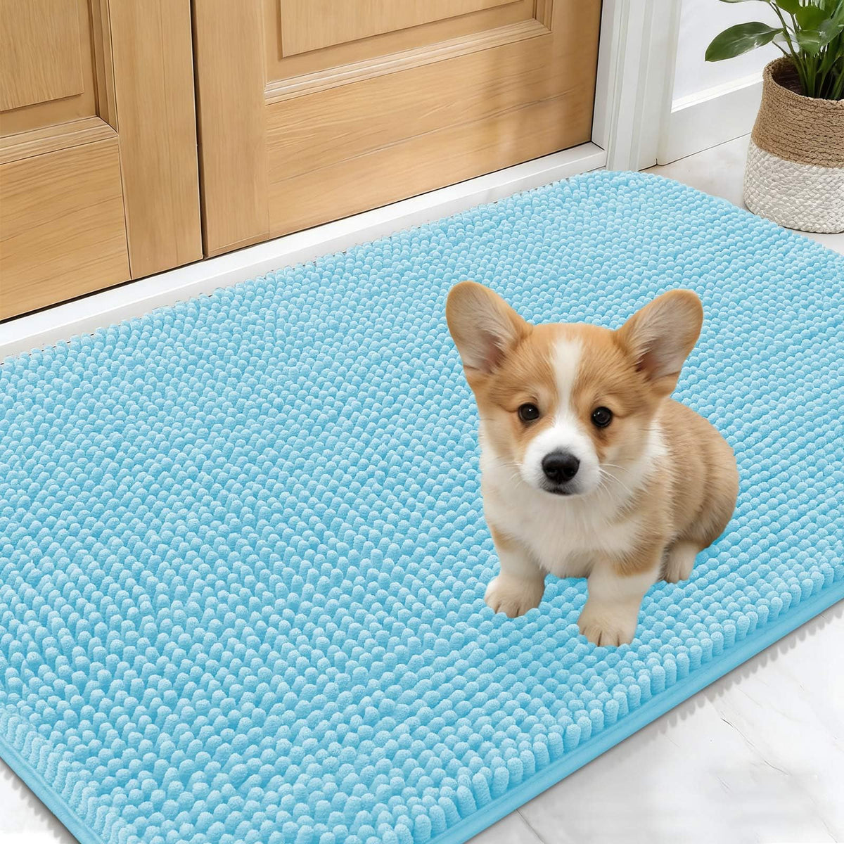 OLANLY dog door mat absorbs moisture and dirt at entry