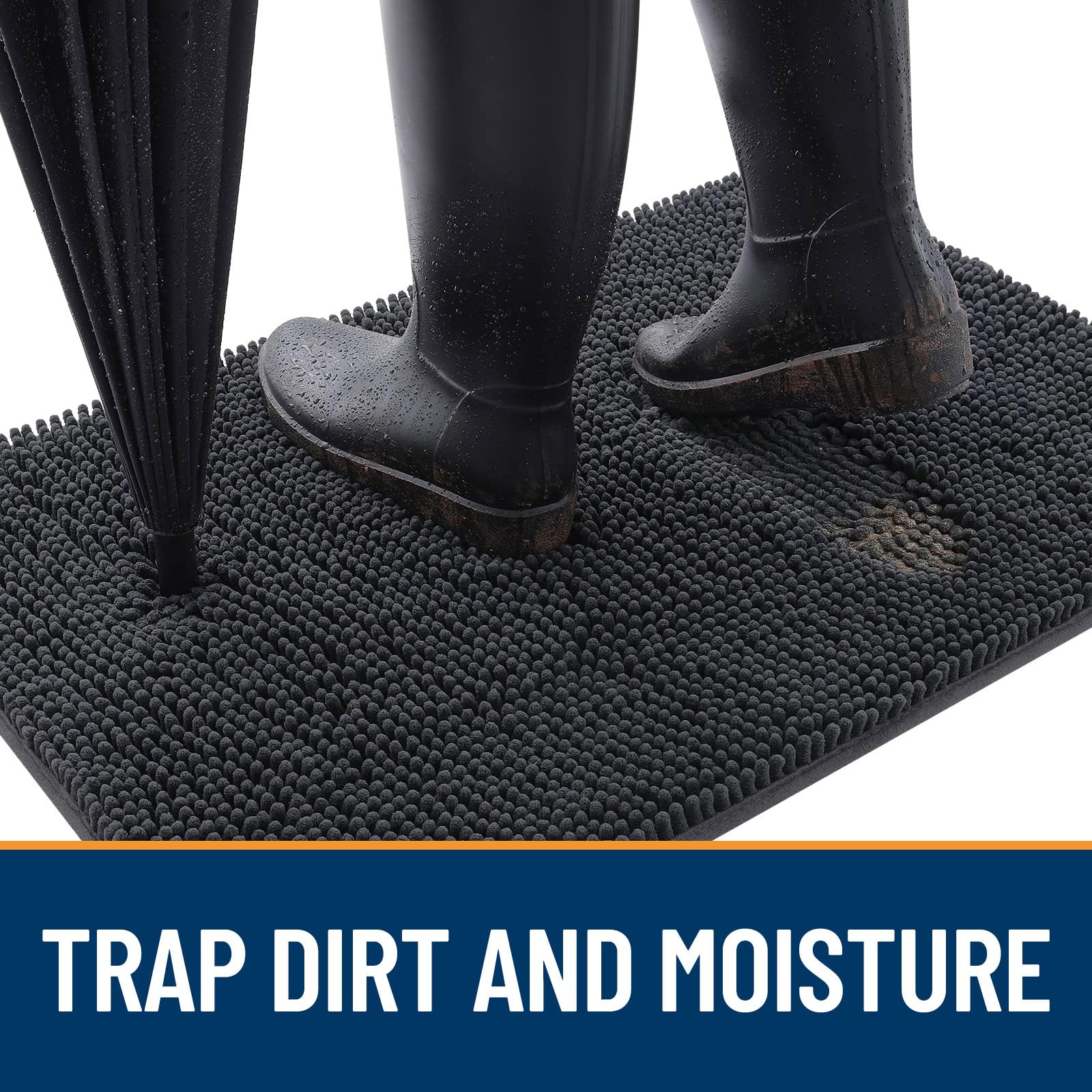 OLANLY dog door mat absorb-moisture for muddy paws at the doorstep.