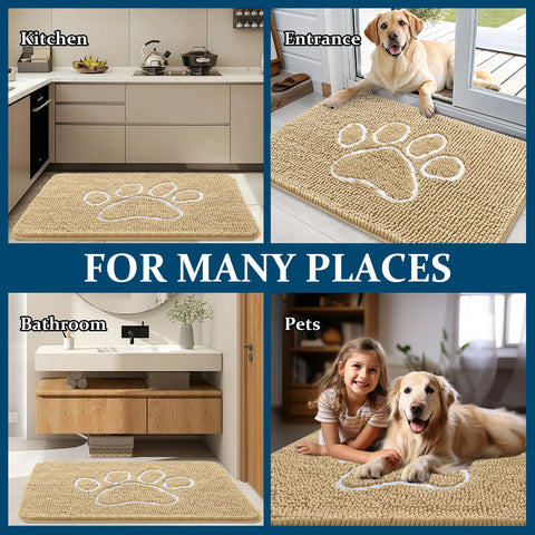 OLANLY dog door mat offers cozy warmth for muddy paws