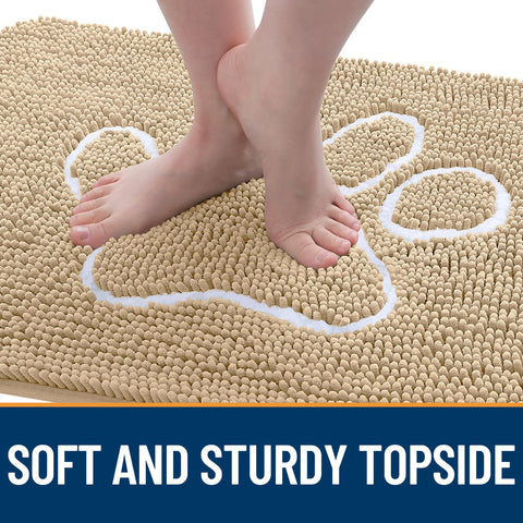 Anti-slip textured rubber base prevents shifting on entryways
