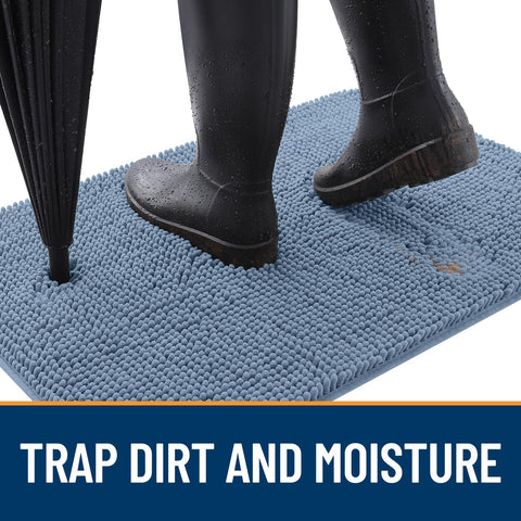 OLANLY dog door mat with anti-slip textured base prevents sliding.