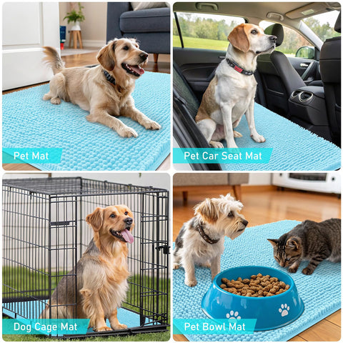 OLANLY dog door mat crate car use keeps mess contained