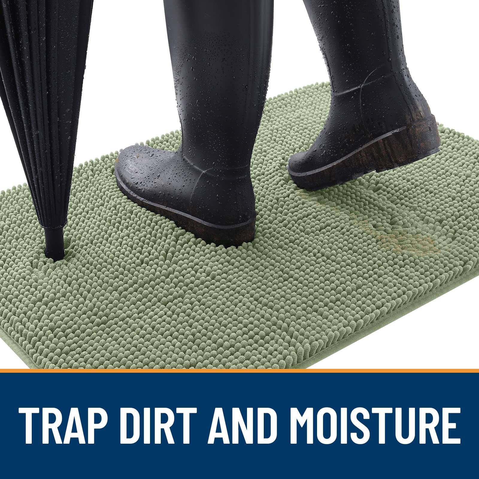 OLANLY mat traps dirt and mud to protect floors