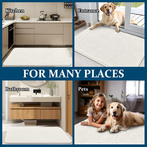 OLANLY quick-dry chenille mat dries fast for daily use.