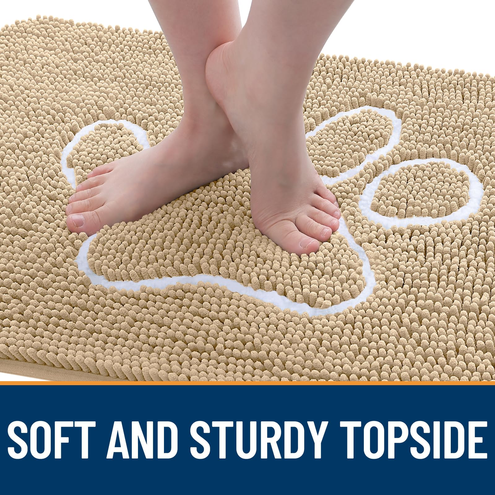 OLANLY low-profile mat fits under doors for easy clearance