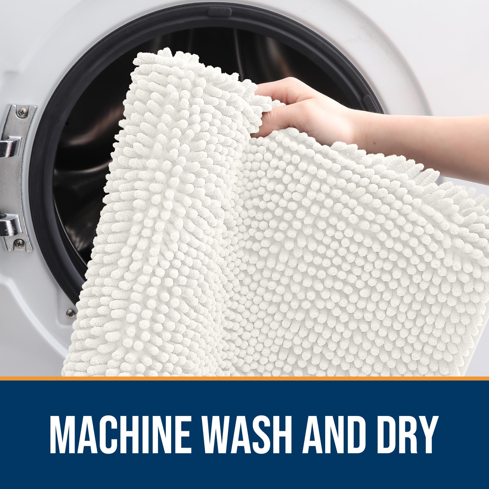 OLANLY machine-washable mat for easy, quick cleanups after muddy excursions.