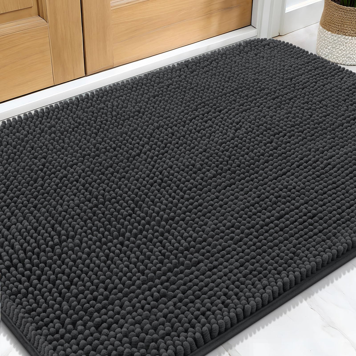 OLANLY dog door mat 32x20 in entryway protects muddy paws