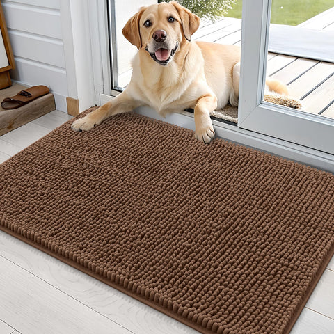 OLANLY dog door mat 36x24, muddy paws focus, keeps entryways cleaner.
